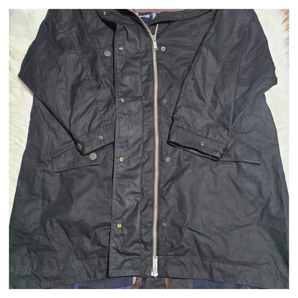 Free People Black Utility Jacket with Cream Lining - Picture 9 of 14